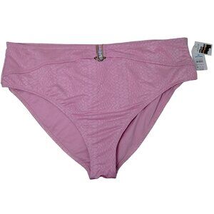 Time and Tru Womes 3XL Strawberry Cream High Waist Embellished Bikini Bottoms